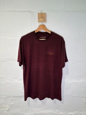 Hurley Men's Short-Sleeve Crew Tee in Maroon Heather